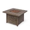 Elberton Outdoor Square Fire Pit - Brown - Christopher Knight Home - 4 of 4