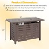 Costway 40-Inch Outdoor Propane Fire Pit with Lava Rocks Removable Lid & Protective Cover Black/Brown - 3 of 4