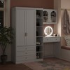 FUFU&GAGA Light Mirror Storage Makeup Vanity Table Tempered Glass Bathroom Armoire Wardrobe - 4 of 4