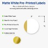 Avery Printable Round Labels, Gold-Dipped Edge, 3" Diameter, Matte White Round Labels, Permanent, Laser/Inkjet, 60ct, Great for Product Labels - 2 of 4