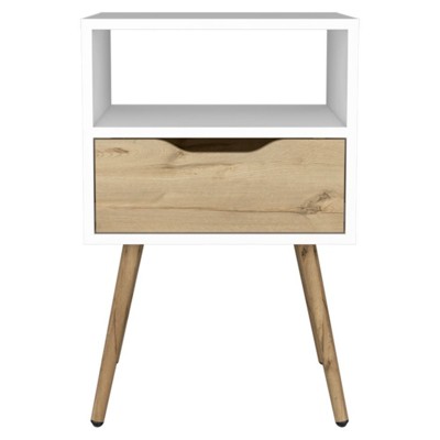 TIRAMISUBEST Nightstand with Handle-Free Drawer, Slim Profile for Tight Spaces