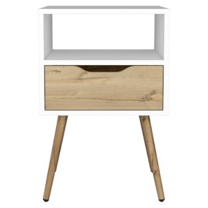TIRAMISUBEST Nightstand with Handle-Free Drawer, Slim Profile for Tight Spaces - 1 of 4