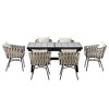 7-Piece Outdoor Extendable Dining Set with Extendable Table and 6 Woven Chair - 2 of 4