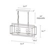 LNC Hoyueren 8-Lights 32” Modern Rectangle Kitchen Island Pendant  Lights, Polisehd Gold and White Candle Holder - 3 of 4