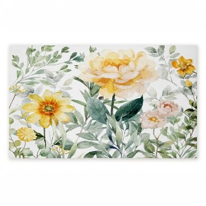Stupell Industries Yellow Flower Garden Printed Outdoor Door Mat, design by Kim Allen, 18"x30" - 1 of 4