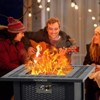 28 Inch Propane Fire Pit Table, 50000BTU Rectangle Fire Table with Cover, Sturdy Steel and Iron Fence Surface, CSA Safety Certified - 3 of 4