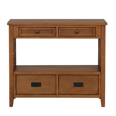 NicBex 36.02''Console Table with 4 Storage Drawers Modern Side Table with Open Shelf for Entryway,Living Room