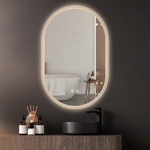 Oval Frameless LED Wall Bathroom Vanity Mirror with Backlit Lights Anti-Fog Dimmable Function(32"x20") - 1 of 4