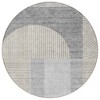 Silver Gray And Beige Geometric Washable Indoor Outdoor Area Rug - 4 of 4