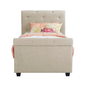 Addie Youth Twin Upholster Bed Cream - Picket House Furnishings, Beige