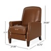 PU Leather Recliner Chair with Rivets, Adjustable Footrest - 2 of 4