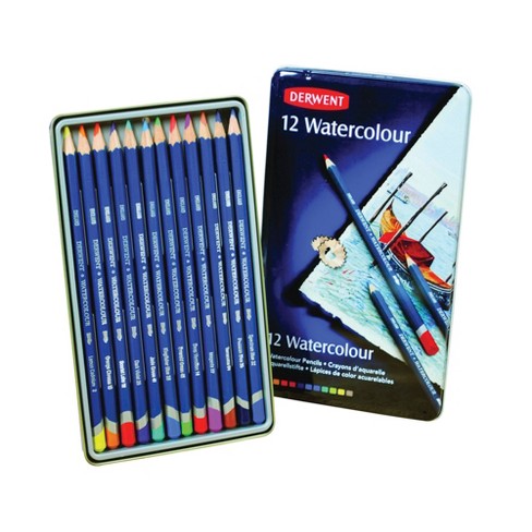 Derwent Watercolor Pencils With Tin, Assorted Colors, Set Of 36 : Target