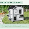 Whisen 2-story Cat House Outdoor & Pet Houses, Weatherproof Wooden Cat Enclosure with Escape Door - White - 4 of 4