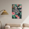 Art Remedy Zebra Hidden in Tropics Tropical Jungle Animals Wall Art Unframed - 2 of 4