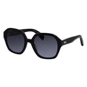 Rag & Bone RNB 1063/S 807 Womens Square Sunglasses Black 53mm - 1 of 3