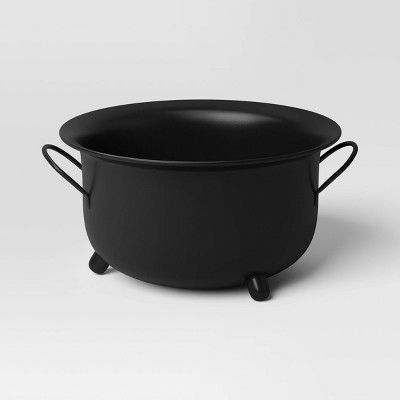 10.5L Halloween Steel Cauldron Beverage Tub Black - Threshold™: Cold Drink Dispenser, Steel Drink Bucket