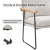 Syemin Accent Chairs Decorative Chair with Removable Cushion and Metal Stand for Living Room, Bedroom, Office, White, 26.6"*23.82"*32.87" - 4 of 4