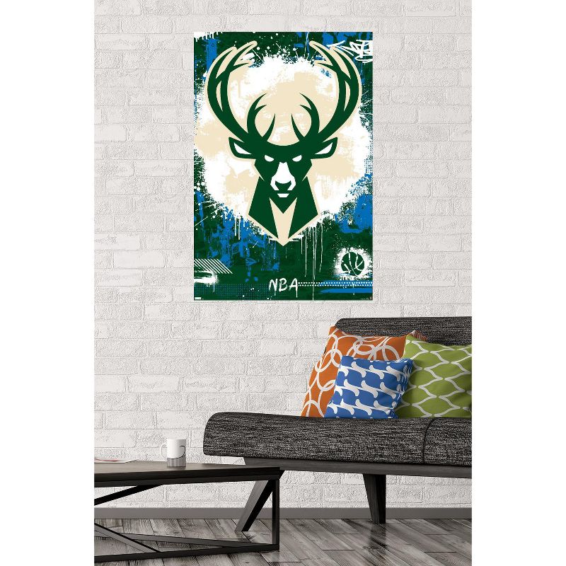 Trends International NBA Milwaukee Bucks - Maximalist Logo 23 Unframed Wall Poster Prints, 2 of 7