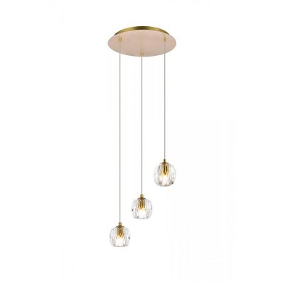 Elegant Lighting Eren 3 lights Gold pendant