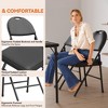 Nasitip Folding Chairs Set of 4, Metal Foldable Chair with and Non-Slip Feet Pads, Pu Party Chairs for Indoors and Outdoors, Room, Dining Room - 4 of 4
