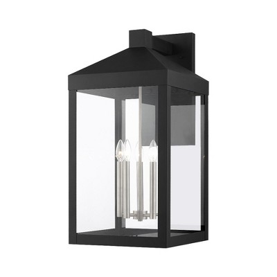 Livex Lighting Nyack 5 - Light Wall Light in  Black/Brushed Nickel