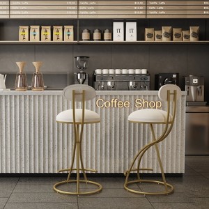 CAVINAS 37" PU Leather Barstool Set of 2,Round Counter Height Bar Stools with Backrest,Island Chairs with Footrest,Counter Stools for Kitchen Counter - 1 of 4