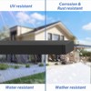 Black Metal DIY Cable Railing System Kit for Deck, Perfect for Modern Outdoor Spaces - image 4 of 4