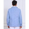 INSPIRE CHIC Men's Notch Lapel Single Breasted Formal Business Striped Blazer - 3 of 4