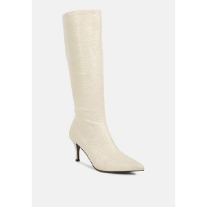 Uptown Pointed Mid Heel Calf Boots - 1 of 4