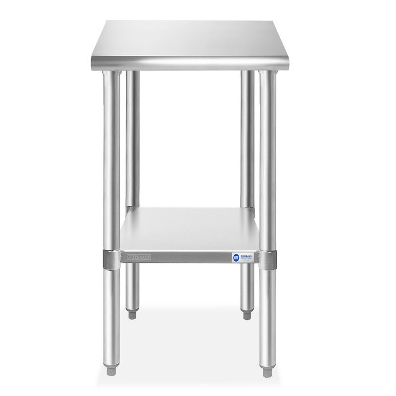 GRIDMANN Stainless Steel Tables with Undershelf, NSF Commercial Kitchen Work & Prep Tables for Restaurant and Home, 2 of 8