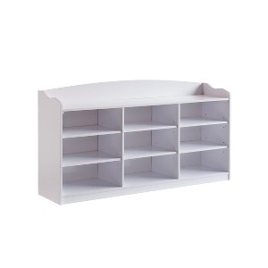 NicBex Shoe Cabinet with 9 Open Storage Shelves,Hold Up to 18 Pairs of Shoes,Suitable for Entryway,Hallway - 1 of 4