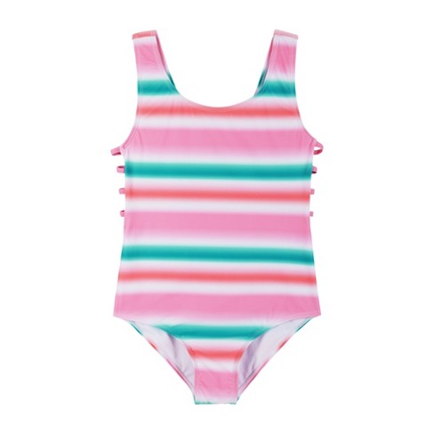 Andy & Evan Kids Multi-stripe Swimsuit Pink, Size 10. : Target