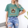 Simply Sage Market Women's Coquette Girl Who Loves Football Short Sleeve Garment Dyed Tee - 2 of 4