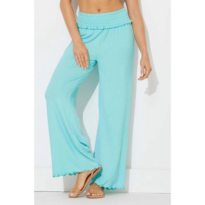Women's Waterfall Rib Full Length Pants - ocean drive