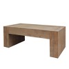 LIVAREEmlen Rustic Wood Coffee Table, 49'' Modern Farmhouse Rectangular Table for Living Room, Lounge, or Office. - 4 of 4