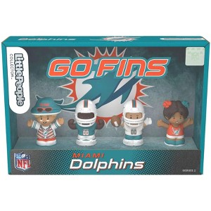 Fisher Price Little People x NFL Collector Miami Dolphins Figure 4-Pack - 1 of 4