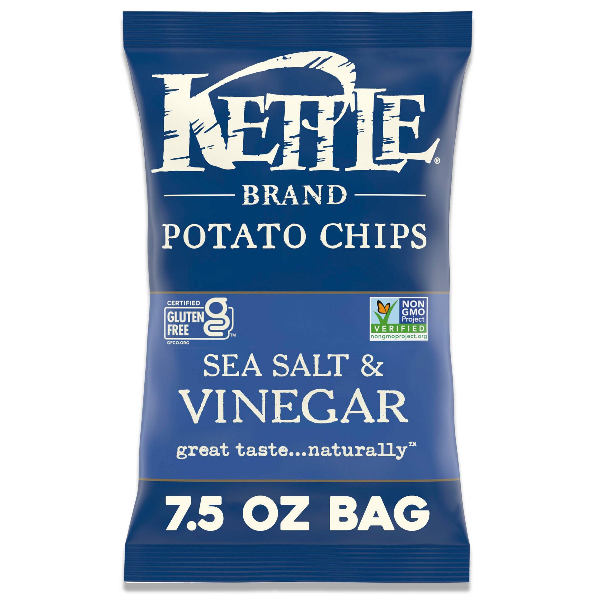 Kettle Brand Sea Salt and Vinegar Kettle Potato Chips - 7.5oz