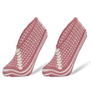 Crochet Hand Knit Slippers for Women Socks 1 Pair Shoe Size 5-7 - 1 of 3