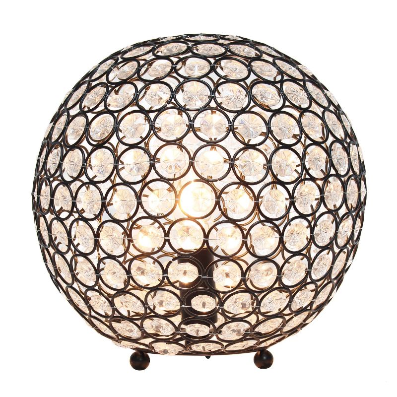 10" Elipse Crystal Ball Sequin Table Lamp - Elegant Designs, 3 of 11