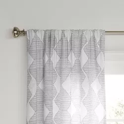 1pc 54"x84" Sheer Clipped Curtain Panel Radiant Gray - Threshold™