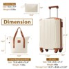 ModernLuxe  3 Piece Hardshell Luggage Set with Duffel Bag&Toiletry Bag, 20" Carry-On Suitcase with TSA Lock & 360° Wheels - 3 of 4