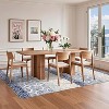Acekool Floral Farmhouse Rug - 5x7 Non-Slip Washable Carpet in Blue - 2 of 4