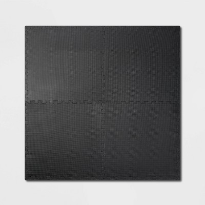 Interlocking Floor Tiles - Premium EVA & Rubber Gray - 24" x 24" All in Motion™
