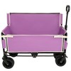 Whisen 3-in-1 Convertible Folding Wagon Cart with Bench Seat & Storage, 500lbs Heavy-Duty Utility Wagon - 4 of 4