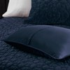 FIONECA 3-Piece Luxe Antimicrobial Velvet Coverlet Set Geometric Quilted Cozy Bedding - 3 of 4
