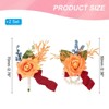Unique Bargains Satin Romantic Durable Elegant Rose Corsage and Boutonnieres Set 2 Pcs - 2 of 4