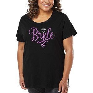 LA Pop Art Women's Word Art T-shirt - Bride - 1 of 4