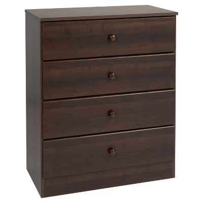 4 Drawers Astrid Dresser Espresso - Prepac: Contemporary Storage For ...