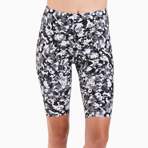 Calypsa Women's Chlorine Resistant High Waisted Long Bike Swim Shorts - 1 of 4