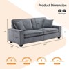 Karl Home |35 inch Wide Corduroy Loveseats Sofa - 2 of 4